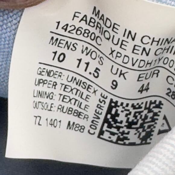 Converse Jack Purcell OX Tenisi Shoes Unisex Size 10M/11.5W Blue Cap Toe 142680C - Picture 10 of 10